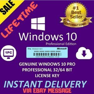 Win 10 Pro 32/64 bits Key  Full  version  Windows